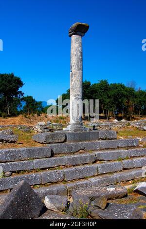 Philippinische archäologische Stätte im Osten Mazedoniens, Griechenland. Stockfoto