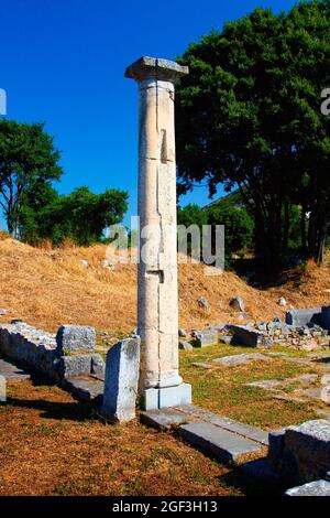 Philippinische archäologische Stätte im Osten Mazedoniens, Griechenland. Stockfoto