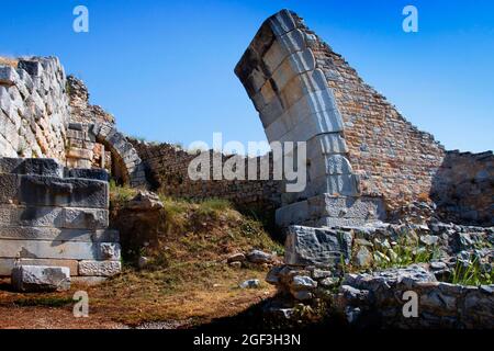 Philippinische archäologische Stätte im Osten Mazedoniens, Griechenland. Stockfoto