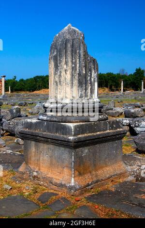 Philippinische archäologische Stätte im Osten Mazedoniens, Griechenland. Stockfoto