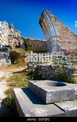 Philippinische archäologische Stätte im Osten Mazedoniens, Griechenland. Stockfoto