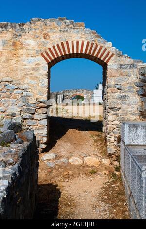 Philippinische archäologische Stätte im Osten Mazedoniens, Griechenland. Stockfoto