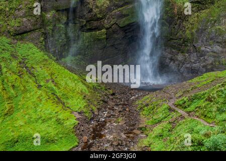 Catarata de Gocta - einer der höchsten Wasserfälle der Welt, dem Norden Perus. Stockfoto