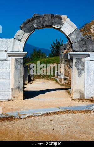 Philippinische archäologische Stätte im Osten Mazedoniens, Griechenland. Stockfoto