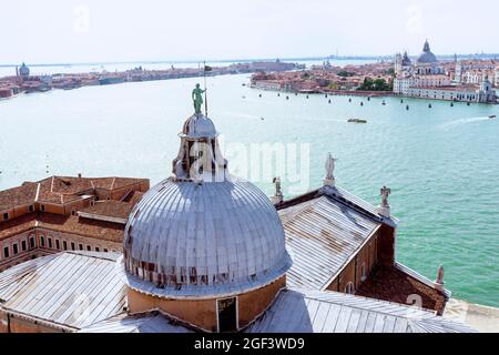 Venedig und Giudecca, gesehen von der Chiesa di San Giorgio Maggiore Stockfoto