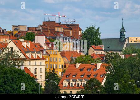 Polen, Woiwodschaft Masowien, Warschau, Historische Altstadthäuser Stockfoto