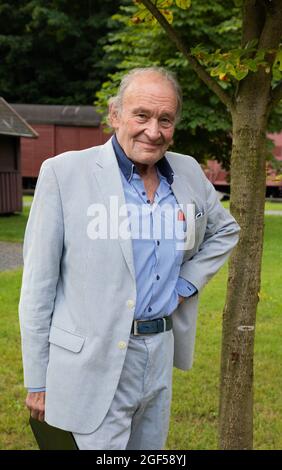 Michael Mendl beim Gipfeltreffen in Schwarzenberg. 21.08.2021 Stockfoto