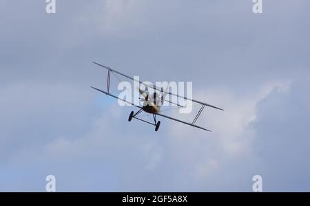 Vintage 1929 Southern Martlet Flugzeuge im Flug. Stockfoto