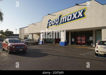 San Francisco, Usa. August 2021. Foodmaxx-Logo in einem ihrer Supermärkte. (Foto von Michael Ho Wai Lee/SOPA Images/Sipa USA) Quelle: SIPA USA/Alamy Live News Stockfoto