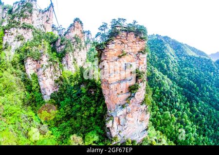 Zhangjiajie National Forest Park in der Provinz Hunan China Stockfoto