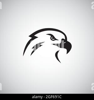 Eagle-Logo oder Mascot-Vorlage. Einfache Illustration Stock Vektor