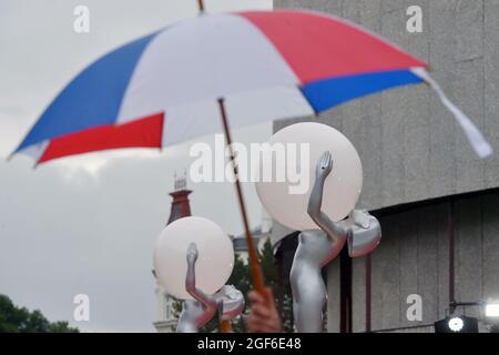 Karlsbad, Tschechische Republik. August 2021. Das 55. Internationale Filmfestival Karlovy Vary (KVIFF) wurde am 23. August 2021 in Karlovy Vary, Tschechien, fortgesetzt. Kredit: Slawomir Kubes/CTK Foto/Alamy Live Nachrichten Stockfoto