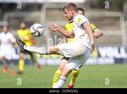 Dortmund, Deutschland. 21. Aug, 2021. firo: 21.08.2021 Fuvuball: Fußball: 3. Bundesliga-Saison 2021/22 BVB; Borussia Dortmund U23 - 1. FC Saarbrvºcken, Saarbrücken. 0-0 Duels, Manuel Zeitz, FCS/dpa/Alamy Live News Stockfoto