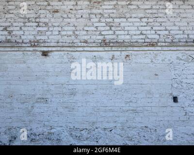Weiße Backsteinwand-Struktur. Wand Hintergrund Textur Muster Hintergrund weiß. Alte Betonwand Textur Hintergrund. Stockfoto
