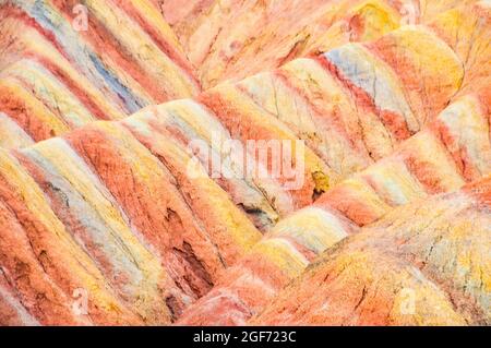 Danxia landform im Zhangye Nationalpark Provinz Guansu China Stockfoto