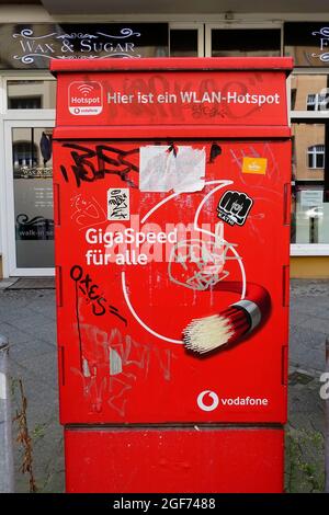 WLAN Hotspot von Vodafone, Berlin, Deutschland Stockfoto