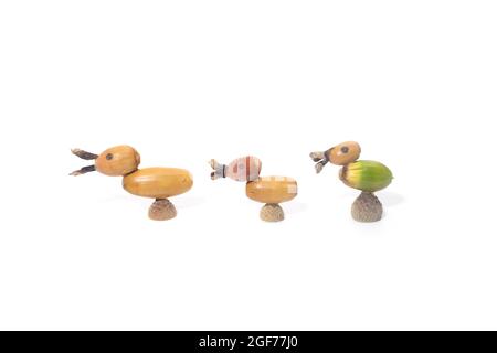 Basteln für Kinder im Herbst oder Herbst, Ideen für Aktivitäten im Vorschulalter oder Kleinkind Stockfoto