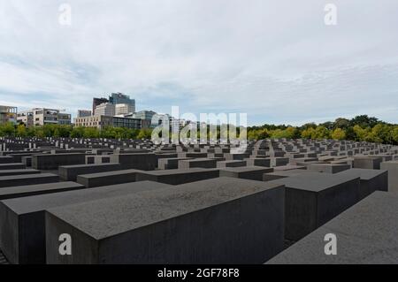 Holocaust-Mahnmal, Potsdamer Platz, Berlin, Deutschland Stockfoto