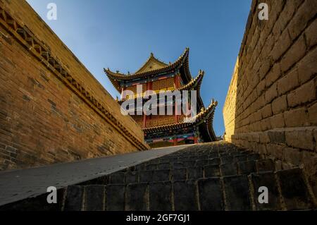 Stadt Jiayuguan in der Provinz Guansu, China Stockfoto