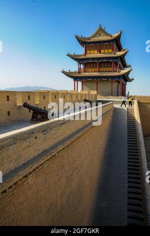 Stadt Jiayuguan in der Provinz Guansu, China Stockfoto