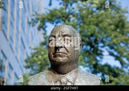 Büste von Helmut Kohl, Spreebogen, Berlin, Deutschland Stockfoto