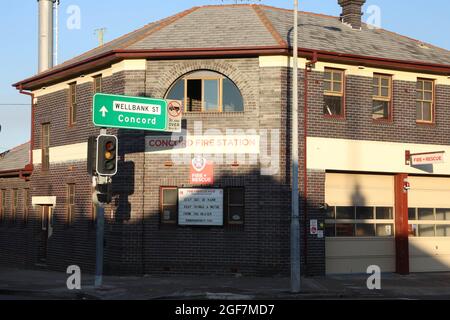 Fire and Rescue NSW Concord Fire Station, 153 Concord Rd, Concord NSW 2137 Stockfoto