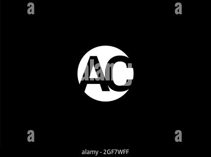 AC Logo Letter Design Vektorbild Stockfoto