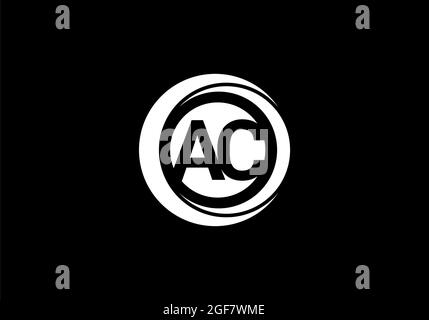 AC Logo Letter Design Vektorbild Stockfoto