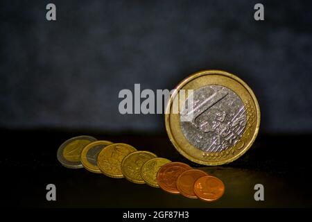 Finanzen : Europäische Münzen Stockfoto