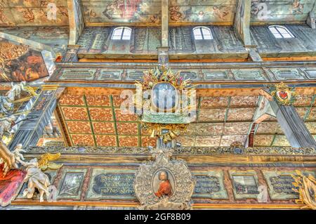 Kirche des Friedens in Swidnica, Innenansicht Stockfoto