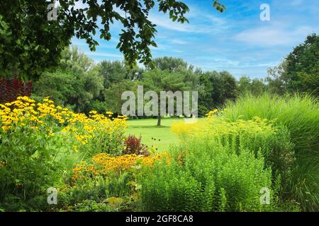 Der Wertwiesen Park in Heilbronn, Deutschland, Europa. Stockfoto