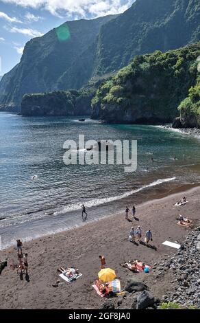 Seixal Beach, Nordseite der Insel Madeira Stockfoto