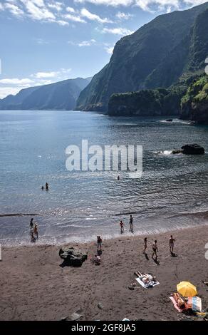 Seixal Beach, Nordseite der Insel Madeira Stockfoto