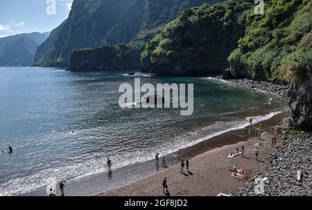 Seixal Beach, Nordseite der Insel Madeira Stockfoto