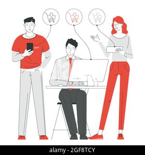 Nur Leute, die sich versangen Stock Vektor