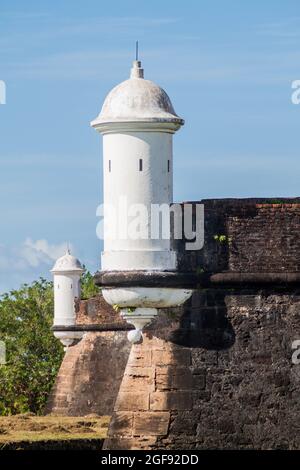 Kleiner Turm an der Festung St. Joseph (Sao Jose) in Macapa, Brasilien Stockfoto