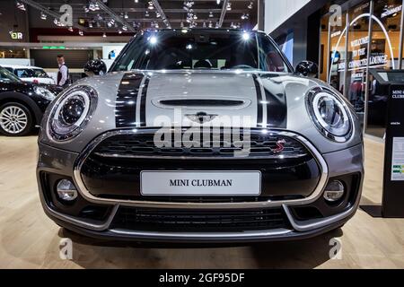 Mini Cooper S Clubman auf der Automobilausstellung in Brüssel Expo vorgestellt. Belgien - 12. Januar 2016 Stockfoto