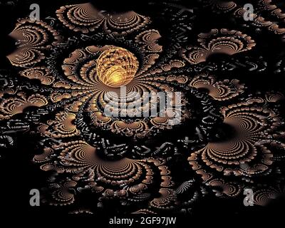 Fraktale 3D-Flammenkunst Stockfoto