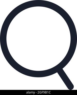 Kiew, Ukraine - 1. August 2021: Lupen-Symbol mit schwarzer Linie. Zoom, Lupensymbol. Stock Vektor