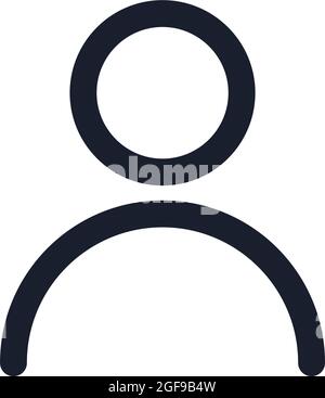 Kiew, Ukraine - 1. August 2021: Benutzer-Symbol mit schwarzer Linie. Beliebtes instagram-Medienelement. Menschen, Avatar, Mann Symbol Stock Vektor