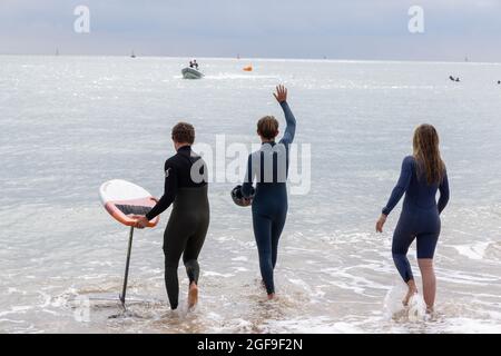 British Kitesurf Freestyle Campionships Weekend, Ramsgate, 21. Und 22. August 2021. Stockfoto