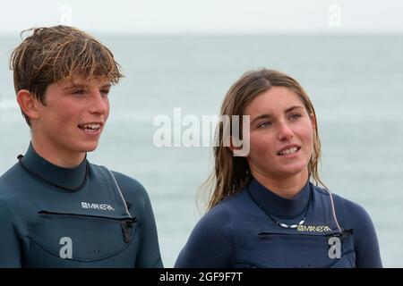 British Kitesurf Freestyle Campionships Weekend, Ramsgate, 21. Und 22. August 2021. Stockfoto