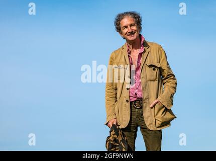 Calton Hill, Edinburgh, Schottland, Großbritannien, 24. August 2021. Edinburgh International Film Festival: Die Weltpremiere des Films ‘Road Dance’ findet heute auf dem Festival statt. Im Bild: Jeff Stewart (Schauspieler) Stockfoto