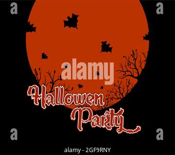 halloween Party 2021, ideal für halloween Party Einladungen, Grußkarten, halloween Party Poster. t-Shirt Druck Stock Vektor