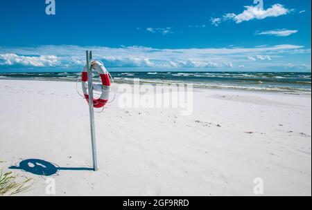 Dueodde, der weiße Sandstrand an der Südküste von Bornholm, Dänemark Stockfoto