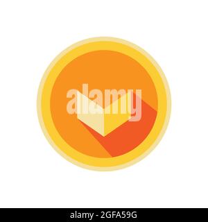 Goldene Medaille Vektor Erfolg Sport Symbol Abbildung. Achievement Champion Goldmedaille erster Platz bester Preis. Trophäe isoliert Spiel goldenes Emblem sh Stock Vektor