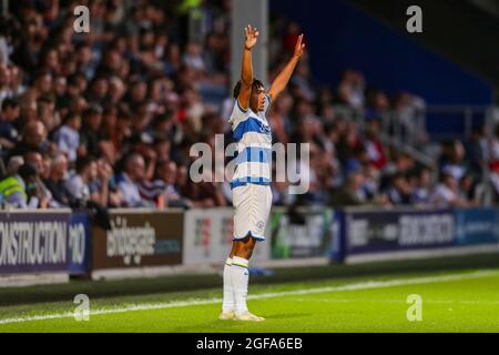 LONDON, GROSSBRITANNIEN. 24. AUGUST QPR's Sam McCallum während des Carabao Cup Spiels zwischen Queens Park Rangers und Oxford United im Kiyan Prince Foundation Stadium, London am Dienstag, 24. August 2021. (Kredit: Ian Randall | MI News) Kredit: MI News & Sport /Alamy Live News Stockfoto