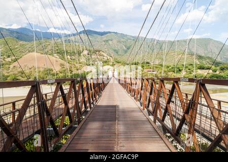 Puente de Ockidente (Westbrücke) in Santa Fe de Antioquia, Kolumbien Stockfoto