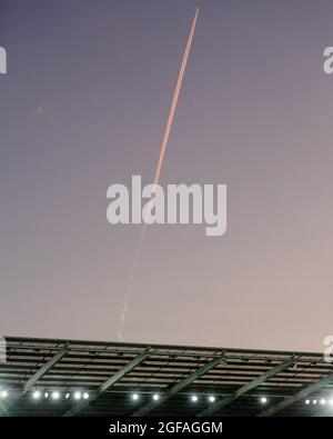 SWANSEA, WALES - 24. AUGUST 2021: Während des Carabao Cup zweite Runde zwischen Swansea City und Plymouth Argyle im Liberty Stadium, Dienstag, 24. August 2021. Kredit: John Smith/Alamy Live Nachrichten Stockfoto