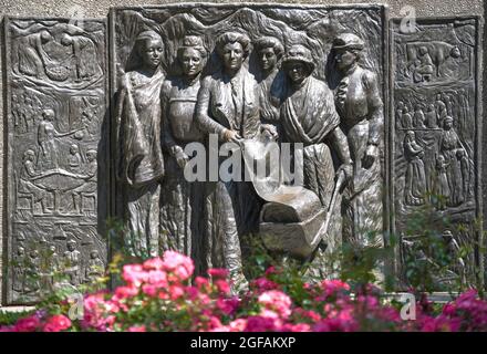 Kate Sheppard National Suffragetten Memorial, Oxford Terrace, Christchurch, Canterbury, Neuseeland Stockfoto